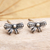 Sterling silver stud earrings, 'Little Bow' - Sterling Silver Bow-Motif Stud Earrings (image 2b) thumbail