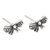 Sterling silver stud earrings, 'Little Bow' - Sterling Silver Bow-Motif Stud Earrings (image 2c) thumbail