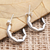 Sterling silver drop earrings, 'Courage to Grow' - Hand Crafted Sterling Silver Drop Earrings
