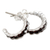 Garnet drop earrings, 'Silver Sea Shells' - Garnet and Sterling Silver Drop Earrings (image 2b) thumbail