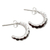 Garnet drop earrings, 'Silver Sea Shells' - Garnet and Sterling Silver Drop Earrings (image 2c) thumbail