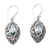 Blue topaz dangle earrings, 'Air Battle' - Blue Topaz and Sterling Silver Dangle Earrings thumbail