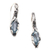 Blue topaz drop earrings, 'Blue Cocoon' - Hand Made Blue Topaz and Sterling Silver Drop Earrings