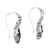 Blue topaz drop earrings, 'Blue Cocoon' - Hand Made Blue Topaz and Sterling Silver Drop Earrings (image 2c) thumbail
