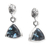 Blue topaz dangle earrings, 'Lost Triangle' - Handmade Blue Topaz and Sterling Silver Dangle Earrings thumbail