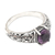 Amethyst solitaire ring, 'Balinese Beach in Purple' - Amethyst and Sterling Silver Solitaire Ring (image 2c) thumbail