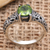 Peridot solitaire ring, 'Balinese Beach in Green' - Peridot and Sterling Silver Solitaire Ring