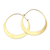 Gold-plated brass hoop earrings, 'Hula Hoop' - Hand Made Gold-Plated Brass Endless Hoop Earrings (image 2a) thumbail