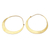 Gold-plated brass hoop earrings, 'Hula Hoop' - Hand Made Gold-Plated Brass Endless Hoop Earrings (image 2b) thumbail