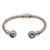 Blue topaz cuff bracelet, 'Holding On' - Hand Crafted Blue Topaz Cuff Bracelet thumbail