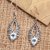 Blue topaz dangle earrings, 'Affectionately Yours' - Blue Topaz and Sterling Silver Dangle Earrings (image 2) thumbail