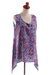 Batik rayon sleeveless blouse, 'Purple Scoop' - Batik Rayon Sleeveless Blouse from Bali (image 2d) thumbail
