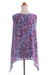 Batik rayon sleeveless blouse, 'Purple Scoop' - Batik Rayon Sleeveless Blouse from Bali (image 2e) thumbail