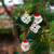 Handgewebte Weihnachtsornamente aus Baumwolle (6er-Set) - Handgefertigte Weihnachtsornamente aus Baumwolle und Bambus (6er-Set)