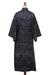Men's cotton robe, 'Midnight Sky' - Men's Belted Cotton Robe