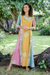 Batik rayon maxi dress, 'Vintage Amber Batik' - Batik-Dyed Rayon Maxi Dress from Bali