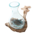 Wood and glass sculpture, 'Molten Mushrooms' - Handblown Glass and Jempinis Wood Sculpture (image 2d) thumbail