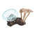 Wood and glass sculpture, 'Mushroom Bowl' - Handblown Glass and Wood Mushroom Sculpture (image 2c) thumbail