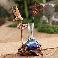 Featured review for Wood and glass sculpture, Small Sips