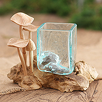 Wood and glass sculpture, 'Mushroom Patch'