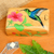 Wood jewelry box, 'Humming Along' - Hummingbird-Themed Suar Wood Jewelry Box thumbail