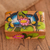 Caja de joyería de madera, 'Coy Dance' - Caja de joyería de madera con motivo de mariposa hecha a mano