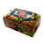 Caja de joyería de madera, 'Coy Dance' - Caja de joyería de madera con motivo de mariposa hecha a mano