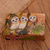 Wood jewelry box, 'Wise Sisters' - Artisan Crafted Owl-Motif Wood Jewelry Box