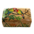 Wood jewelry box, 'Love Birds' - Hand Carved Parrot-Motif Wood Jewelry Box