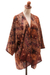 Hand-woven silk kimono jacket, 'Sweet Caramel' - Hand-Woven Thai Silk Kimono Jacket (image 2c) thumbail