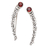 Garnet drop earrings, 'Batur Gardens in Red - Garnet and Sterling Silver Drop Earrings (image 2a) thumbail
