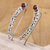Garnet drop earrings, 'Batur Gardens in Red - Garnet and Sterling Silver Drop Earrings (image 2c) thumbail