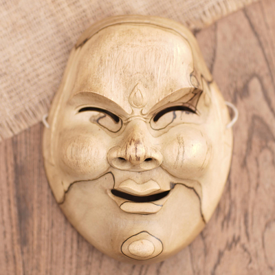 Wood mask, 'Ancestors' - Balinese Hibiscus Wood Mask