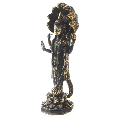 Bronze sculpture, 'Dewa Wisnu' - Antiqued Finish Bronze Sculpture from Bali
