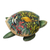 Hand-painted wood jewelry box, 'Forest Turtle' - Hand-Painted Crocodile Wood Turtle Jewelry Box thumbail