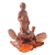 Wood sculpture, 'Meditating Bitsu' - Hand Made Suar Wood Meditation Sculpture (image 2b) thumbail