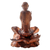 Wood sculpture, 'Meditating Bitsu' - Hand Made Suar Wood Meditation Sculpture (image 2d) thumbail