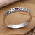 Garnet single stone ring, 'Dainty Frangipani' - Garnet and Sterling Silver Single Stone Ring thumbail