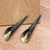 Brass-plated dangle earrings, 'Morning Bugle' - Handmade Brass-Plated Dangle Earrings