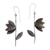 Brass-plated dangle earrings, 'Crunchy Leaves' - Handcrafted Brass Leaf-Motif Dangle Earrings