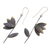 Pendientes colgantes de latón, 'Hojas secas de otoño' - Pendientes colgantes artesanales de latón con motivo de hojas