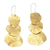 Brass-plated dangle earrings, 'Golden Throated' - Hand Crafted Brass-Plated Dangle Earrings