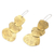 Brass-plated dangle earrings, 'Golden Throated' - Hand Crafted Brass-Plated Dangle Earrings