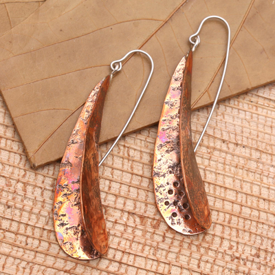 Handmade Hammered Copper Earrings