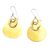 Brass dangle earrings, 'Shimmering Fan' - Handmade Brass Dangle Earrings