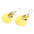 Brass dangle earrings, 'Shimmering Fan' - Handmade Brass Dangle Earrings