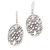 Amethyst dangle earrings, 'Purple Eucalyptus' - Sterling Silver and Amethyst Dangle Earrings