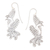 Sterling silver drop earrings, 'Beautiful Peacock' - Sterling Silver Peacock-Motif Drop Earrings