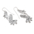 Sterling silver drop earrings, 'Beautiful Peacock' - Sterling Silver Peacock-Motif Drop Earrings