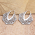 Sterling silver hoop earrings, 'Magic Oasis' - Hand Made Sterling Silver Hoop Earrings